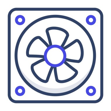 Düz dizayn, bilgisayar soğutma vantilatörü simgesi