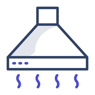 Tasarım tasarımı, mutfak kaputunun simgesi.