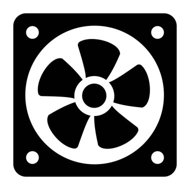 Bir kabartma tasarımı, bilgisayar soğutma vantilatörü simgesi