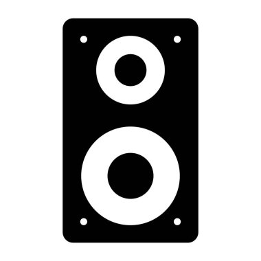 Bir kabartma tasarımı, ses sisteminin simgesi