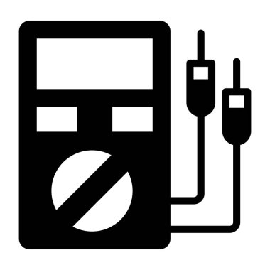 Voltmetre katı tasarımın simgesi