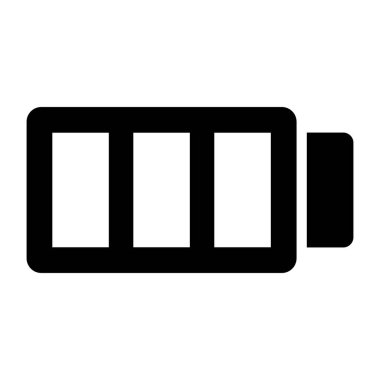 Katı bir tasarım, pil simgesi