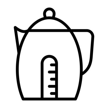 Doğrusal tasarım, elektrikli su ısıtıcısının simgesi