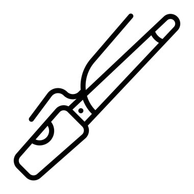 Saç bigudisinin simgesi, özet tasarımı