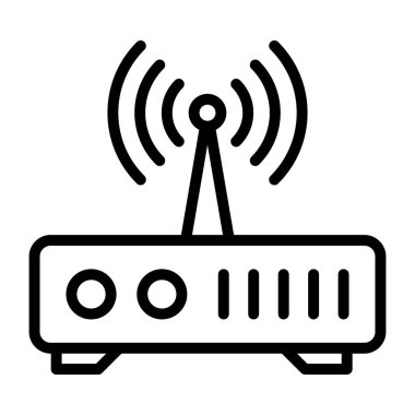 Wi-Fi yönlendiricisinin simgesi, özet tasarımı