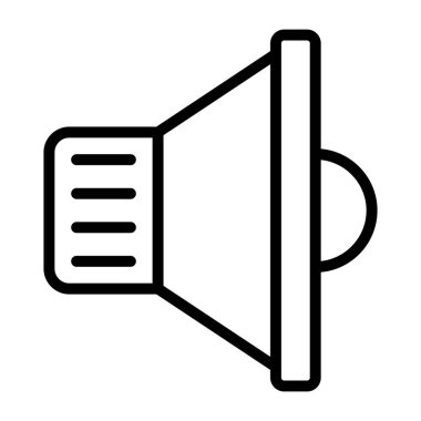 Bir doğrusal tasarım, konuşmacı simgesi