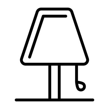 Bir tasarım, masa lambası simgesi