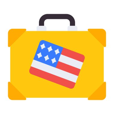 Evrak çantasının düz tasarım simgesi