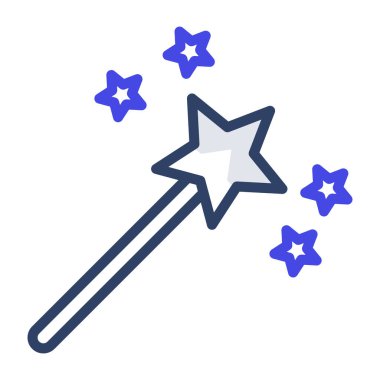 Sihirli değneğin modern biçim vektörü