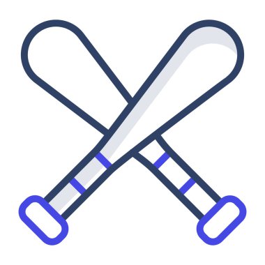 Beyzbol ikonunun eşsiz tasarım vektörü