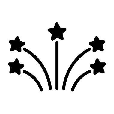 Düzenlenebilir katı tasarım havai fişek simgesi