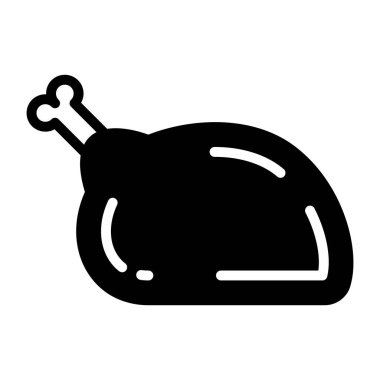 Tavuk hindisinin katı tasarım vektörü