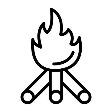 An icon design of bonfire, editable vector clipart