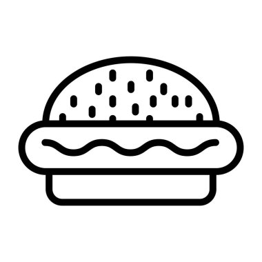 Lezzetli bir sosisli sandviç ikonu.