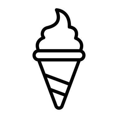 Erimiş kremalı tatlı dondurma, İzlanda 'nın doğrusal vektör tasarımı