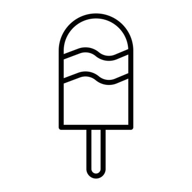 Bir buzlu şeker doğrusal simgesi