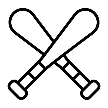 Beyzbol ikonunun eşsiz tasarım vektörü