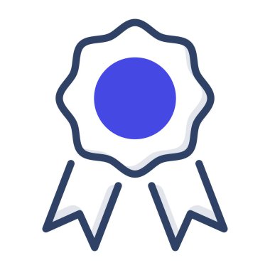 Düz dizayn, rozet simgesi.