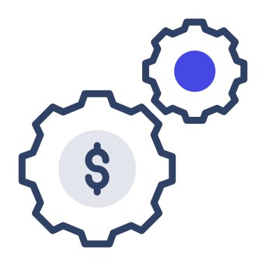 Tasarım taslağı, para ayarlama simgesi