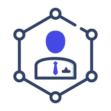 Kullanıcı bağlantısı düz dizaynının simgesi