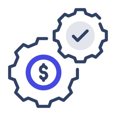 Düz dizayn, finansal ayar simgesi