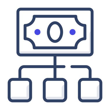 Bir tasarım tasarımı, para ağının simgesi