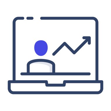 Düz dizayn, çevrimiçi analistin simgesi
