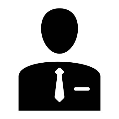 Bir kabartma tasarımı, iş adamının simgesi.