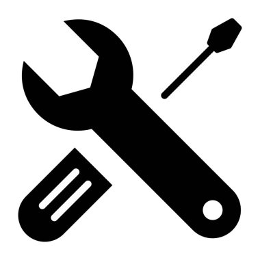 Katı bir tasarım, araçları ayarlama simgesi