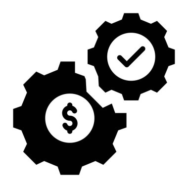 Bir kabartma tasarımı, finansal ayarların simgesi