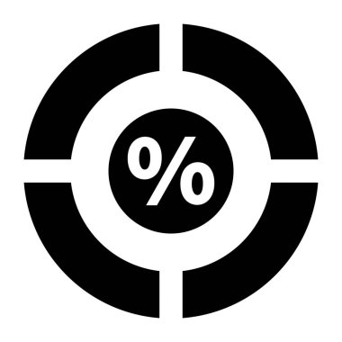 Katı bir tasarım, yüzde grafiğinin simgesi