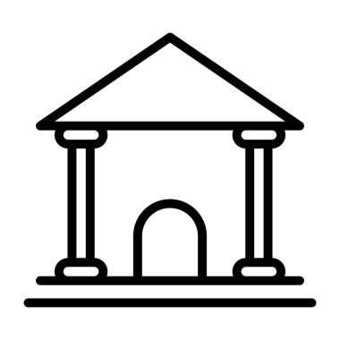     Bir doğrusal tasarım, banka simgesi