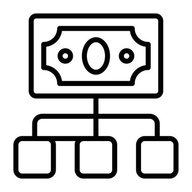 Bir tasarım tasarımı, para ağının simgesi