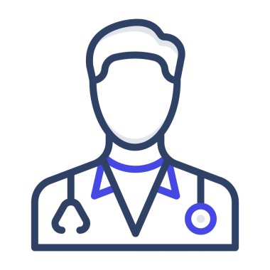 Kabartma dizaynında doktor simgesi