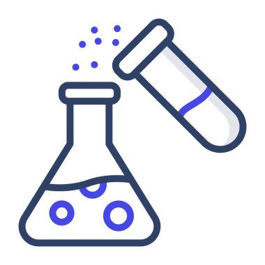 Kimyasal deneyin düzenlenebilir tasarım vektörü
