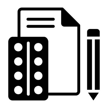 Düzenlenebilir katı reçete vektörü