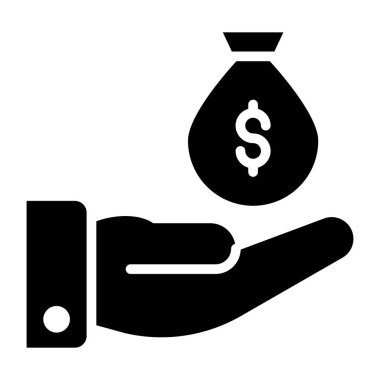 El vermek para çantası, bağış simgesi konsepti.