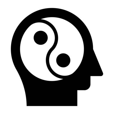 Yin yang meditasyonunun son moda vektör tasarımı