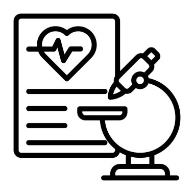 Kalp raporunun düzenlenebilir doğrusal vektörü