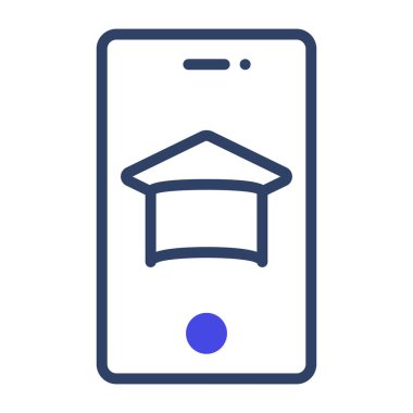 Akıllı telefon içerisindeki havalimanı, mobil öğrenme simgesi