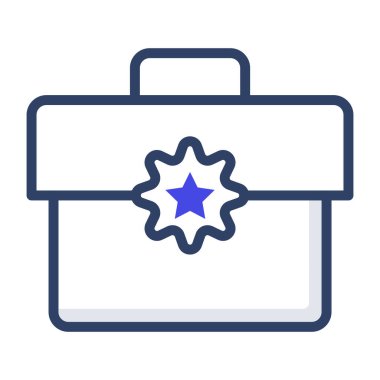 Okul çantası simgesi, sırt çantasının vektör tasarımı