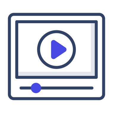Çevrimiçi video simgesinin modern tasarımı