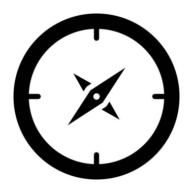 Yönlü bir enstrüman simgesi, pusulanın katı tasarımı