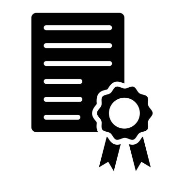 Belge ile rozet, sertifika simgesi