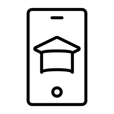 Akıllı telefon içerisindeki havalimanı, mobil öğrenme simgesi