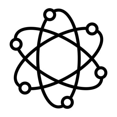 Atomun moda tasarımı, düzenlenebilir vektör