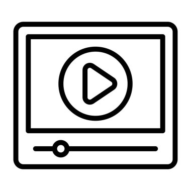 Çevrimiçi video simgesinin modern tasarımı