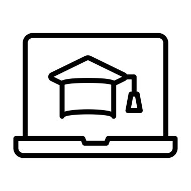 Laptop içerisindeki havalimanı, uzaklık eğitim simgesi