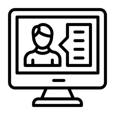 Görüntülü sohbetin eşsiz bir tasarım vektörü