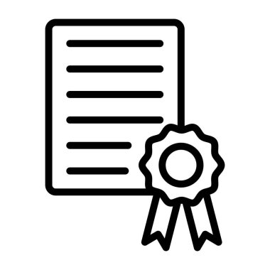 Belge ile rozet, sertifika simgesi